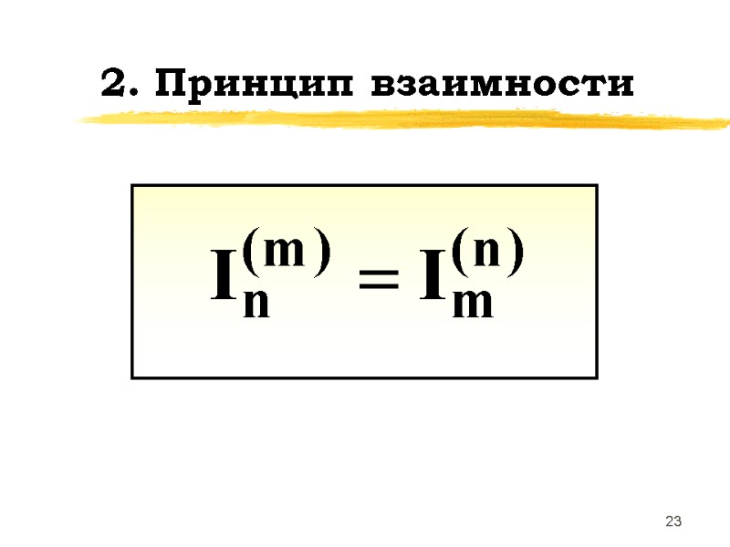 23 2. Принцип взаимности